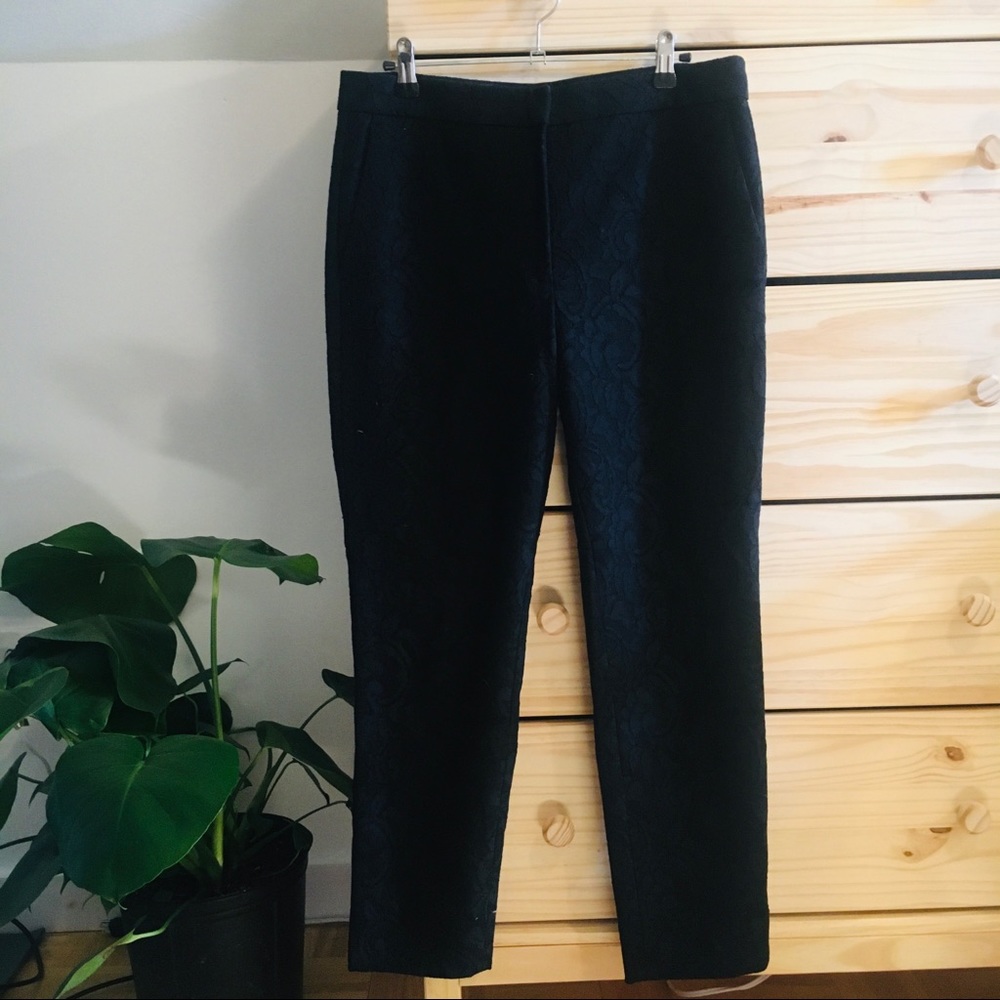 Ann Taylor black work pant w/lace design